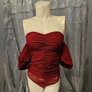 With Desire bodysuit wine